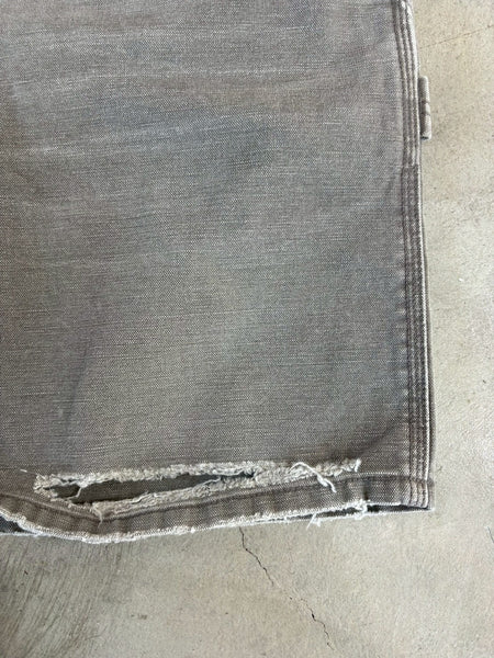 [TRISECT2] DAMAGE DENIM SHORT PANTS | GRAY