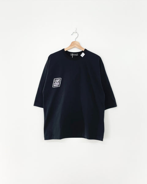 【MASH UP】LSM LOGO QUARTER SLEEVE TEE | BLACK