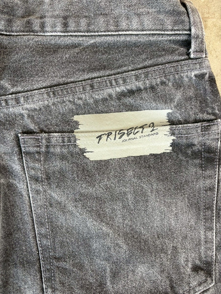 [TRISECT2] FADE DENIM SHORT PANTS | BLACK