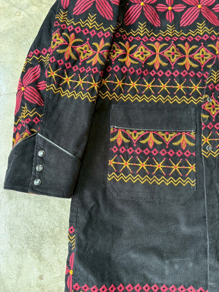 【AIE】WK Shop Coat - 14W Corduroy / Flower