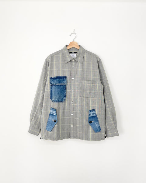 【MASH UP】DENIM POCKET COACH JACKET | CHECK