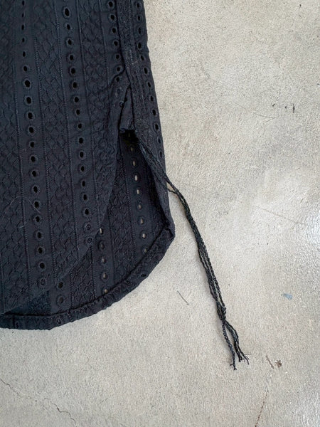 【THE ALASKAN】LACE SHORT SLEEVE SHIRT |  BLACK