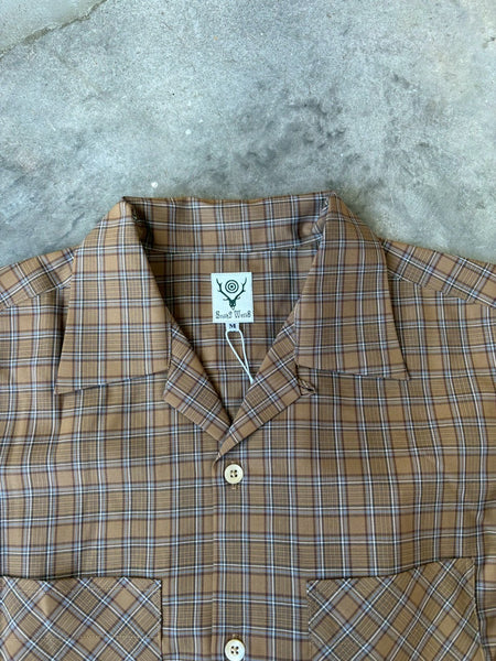【South2 West8】One-up Shirt -Wool Plaid Cloth