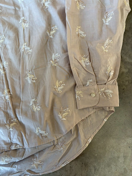 【AIE】Painter Shirt - Floral Emb.