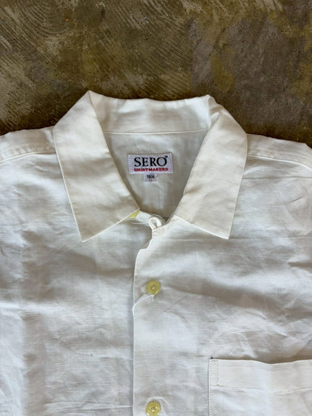 【SERO】SHORT SLEEVE OPEN COLLAR SHIRT | WHITE