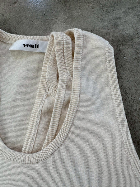 【venit】ASYMMETRY KNIT TANK TOP