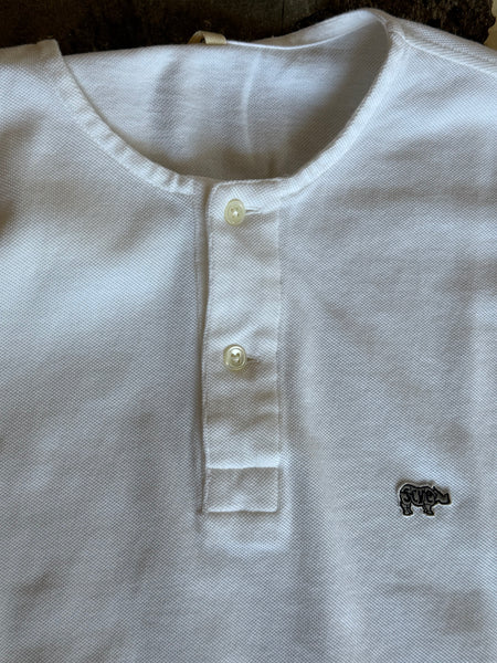 【Scye】NO-COLLAR POLO SHIRT | WHITE | GREEN | BLACK