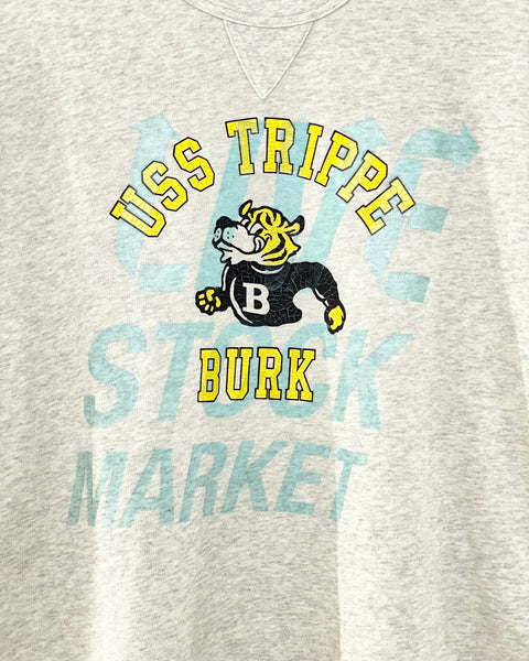 【MASH UP】LSM OVER PRINT COLLEGE TEE | L.GRAY