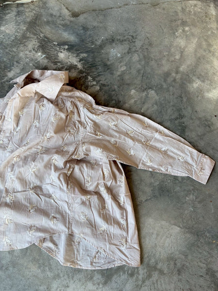 【AIE】Painter Shirt - Floral Emb.