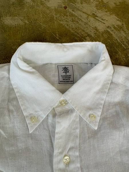 【GAMBERT】LINEN BD SHIRT |  WHITE |