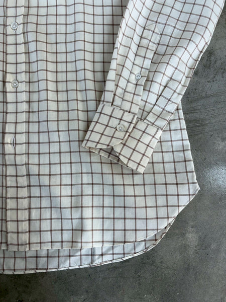 【ERRICO FORMICOLA】 Windowpane Tab Collar Shirt