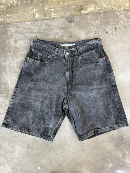 [TRISECT2] FADE DENIM SHORT PANTS | BLACK
