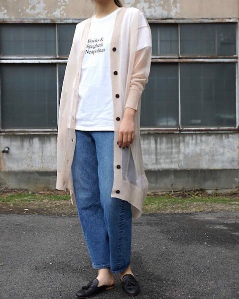 INSCRIRE SEE THROUGH LONG CARDIGAN