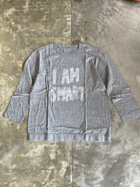 【BRU NA BOINNE】I AM SMART L/S TEE | GRAY