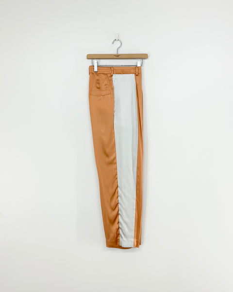INSCRIRE SILK LINE SATIN PANTS