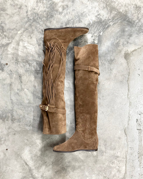 Stuart weitzman tan suede boots outlet