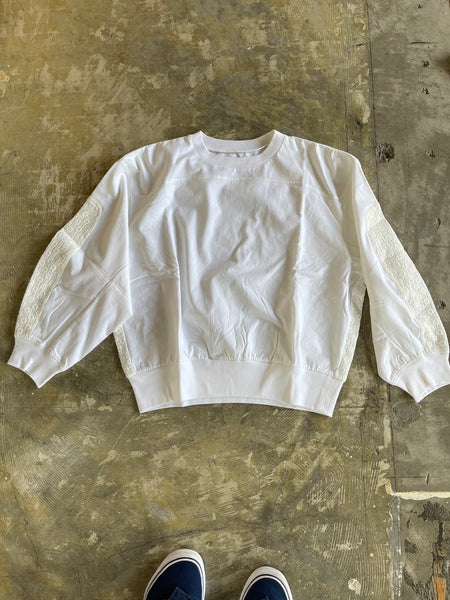 【SEASAW71】AME・FOOT SWEAT SHIRT | WHITE