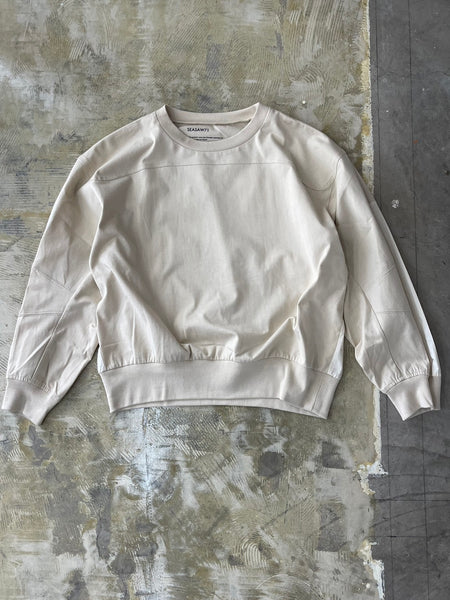 【SEASAW71】AME・FOOT SWEAT SHIRT | BEIGE