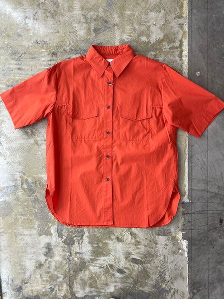 【SEASAW71】SHORT SLEEVE WORK SHIRT | ORANGE