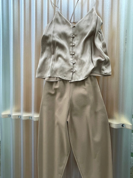【Stella McCartney】COMPACT CASUAL TROUSERS | BEIGE