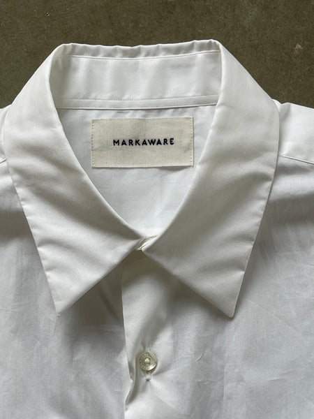 【MARKAWARE】COTTON SHORTSLEEVE SHIRT | WHITE