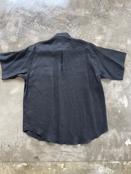 【MARKAWARE】HEMP SHORTSLEEVE SHIRT | BLACK