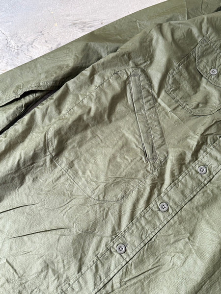 【ENGINEERED GARMENTS】BAND COLLAR EXPLORER SHIRT | KHAKI