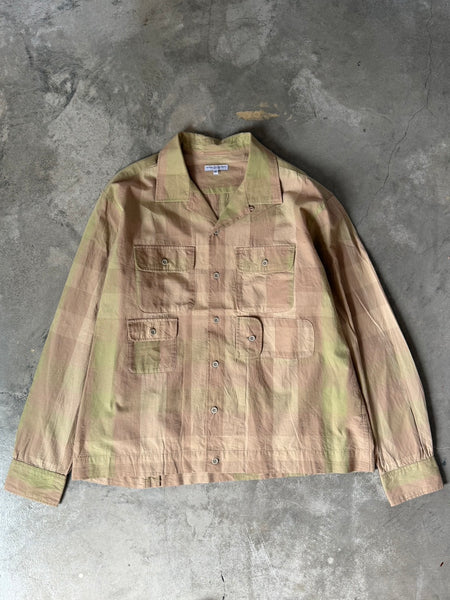 【ENGINEERED GARMENTS】HUGE CHECK SAFARI SHIRT | BEIGE