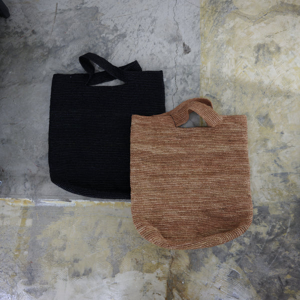 【CAMALYA】RAFFIA MARCHE BAG | BLACK | BEIGE