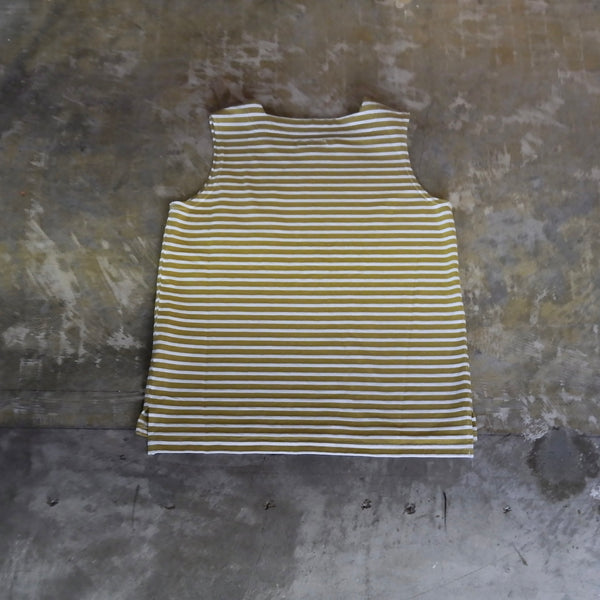 【ENGINEERED GARMENTS】STRIPED T-SHIRT | YELLOW | KHAKI