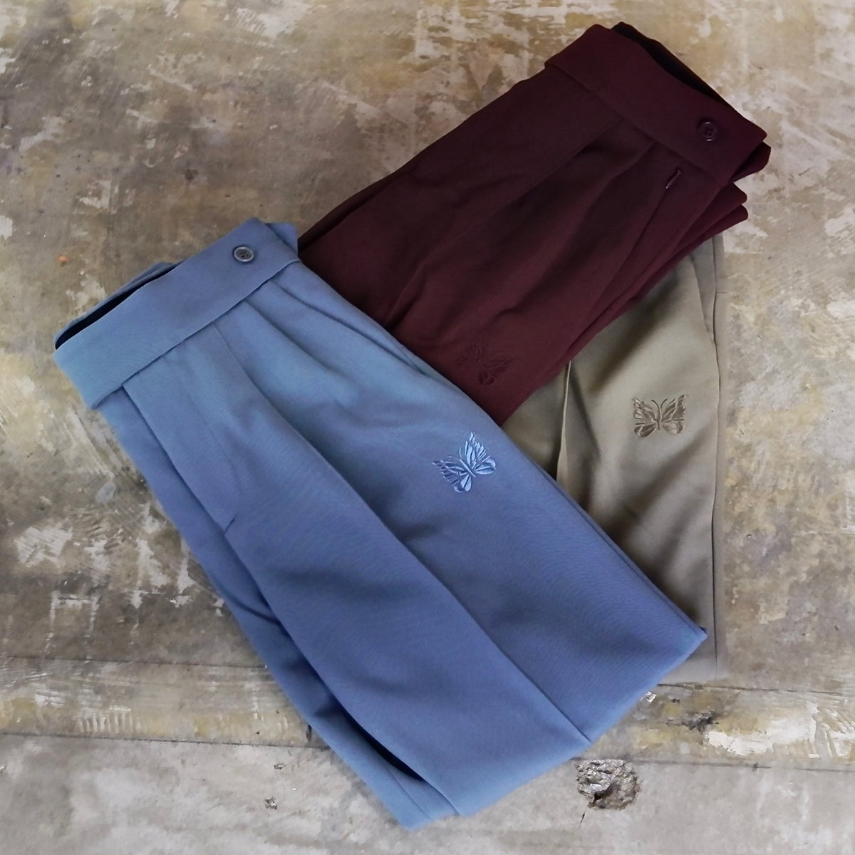 【Needles】TUCKED SIDE TAB TROUSER | KHAKI | BLUE | RED | EDISTORIAL STORE