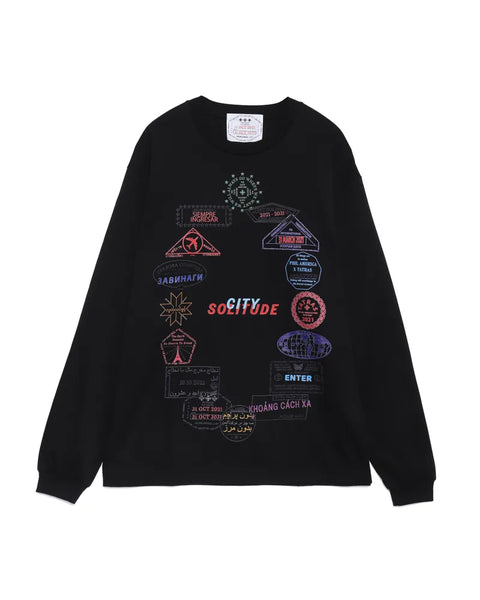 TATRAS Phil America CITY SOLITUDE L/S TEE BLACK