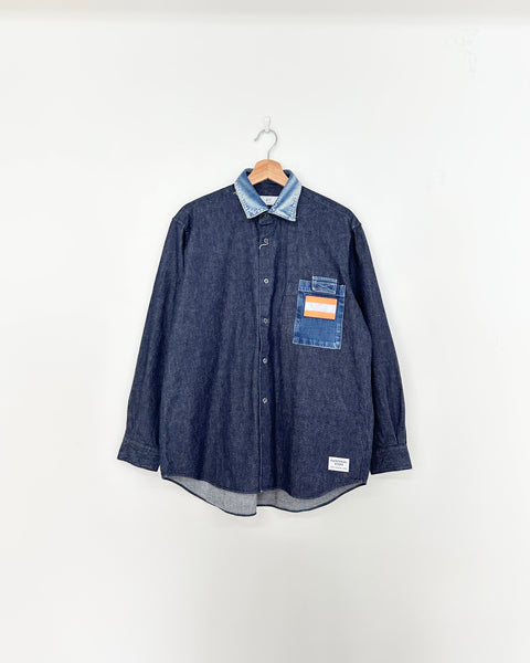 MASH UP REMAKE DENIM SHIRT