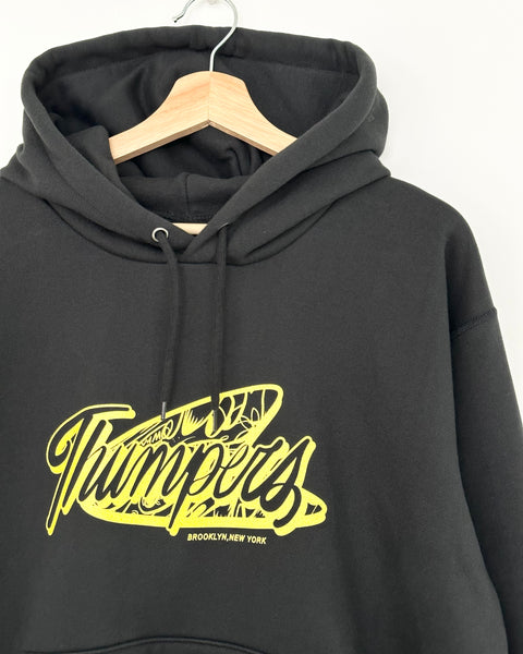 THUMPERS NYC GRAPHIC PULL OVER HOODIE BLACK