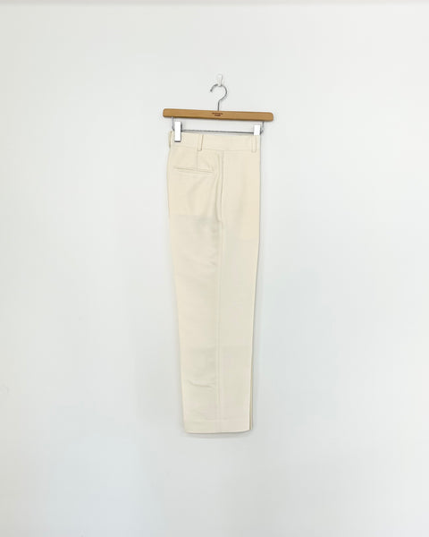 KIJI WOOL SILK TAPERED TROUSERS