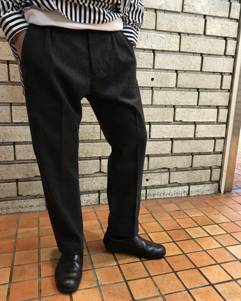 【GOLD】LAMB WOOL 2TUCK SLIM TROUSERS