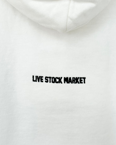 MASH UP LSM EMBROIDERY HOODIE WHITE