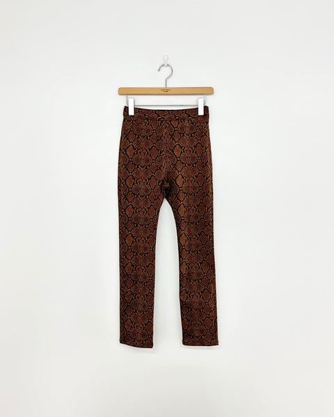 Needles PYTHON SKINNY PANTS BROWN