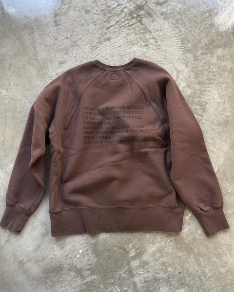 【ENGINEERED GARMENTS】PRINTED RAGLAN CREW | BROWN