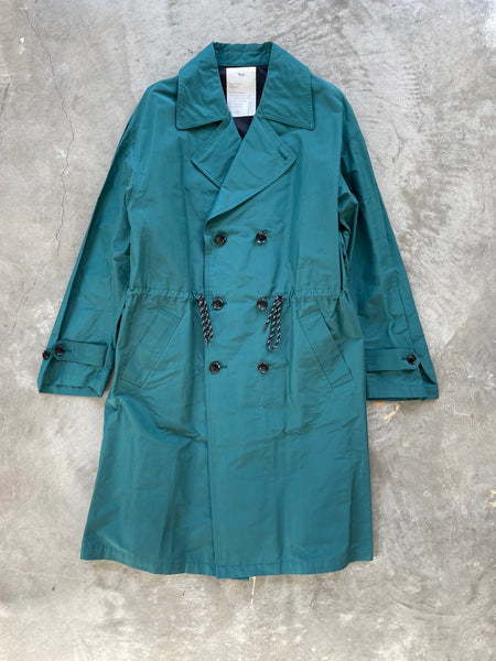 【Text】COTTON × SILK TRENCH COAT | GREEN