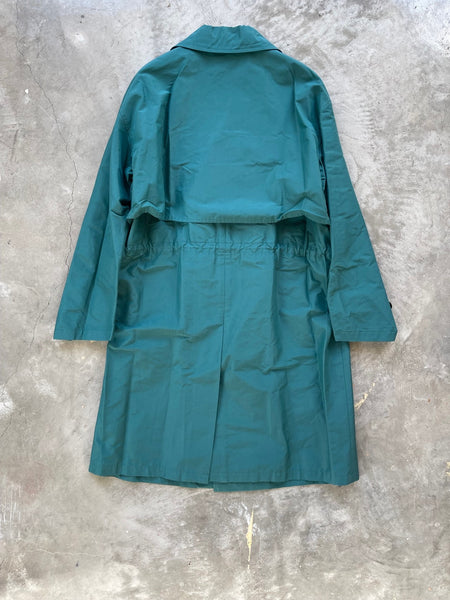 【Text】COTTON × SILK TRENCH COAT | GREEN