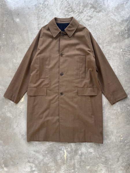 【MARKAWARE】ORGANIC WOOL BALMACAAN COAT | BROWN