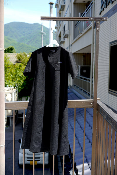 【THOUSAND MILE】SHORT SLEEVE ONE PIECE | BLUE | BLACK