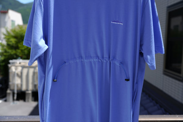 【THOUSAND MILE】SHORT SLEEVE ONE PIECE | BLUE | BLACK