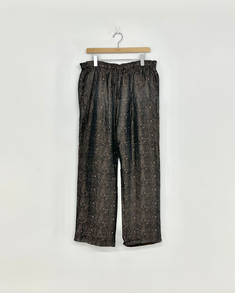 Needles DAMASK JQ REVERSIBLE STRING EASY PANTS BROWN