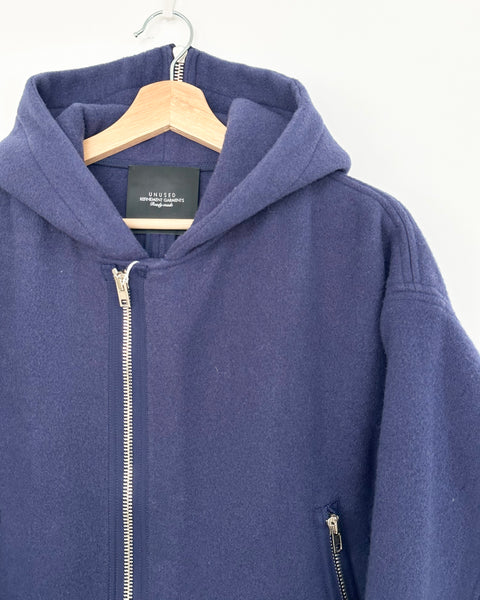 UNUSED】FISHTAIL HOODED WOOL COAT | EDISTORIAL STORE UNUSED】FISHTAIL HOODED WOOL COAT | EDISTORIAL STORE