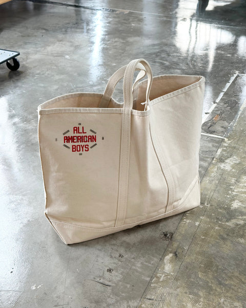 MASH UP EMBROIDERY CANVAS BIG TOTE