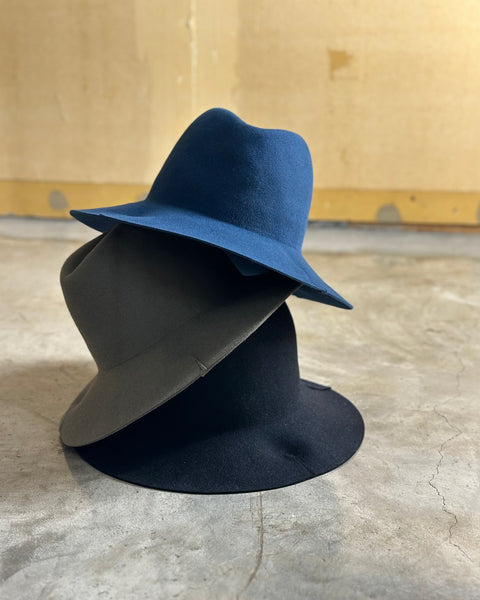 KIJIMA TAKAYUKI DARTS FELT HAT BLUE