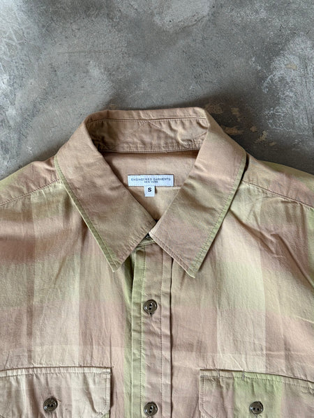 【ENGINEERED GARMENTS】SHORT SLEEVE SAFARI SHIRT-JACKET | CHECK