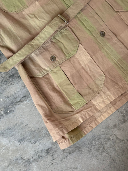 【ENGINEERED GARMENTS】SHORT SLEEVE SAFARI SHIRT-JACKET | CHECK